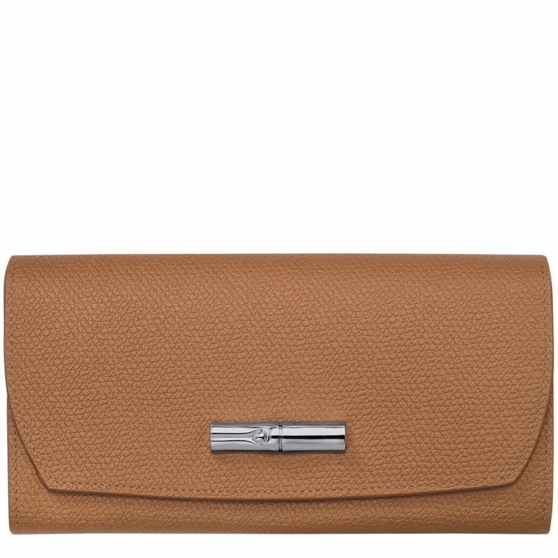 Brown Longchamp Roseau Women's Wallets